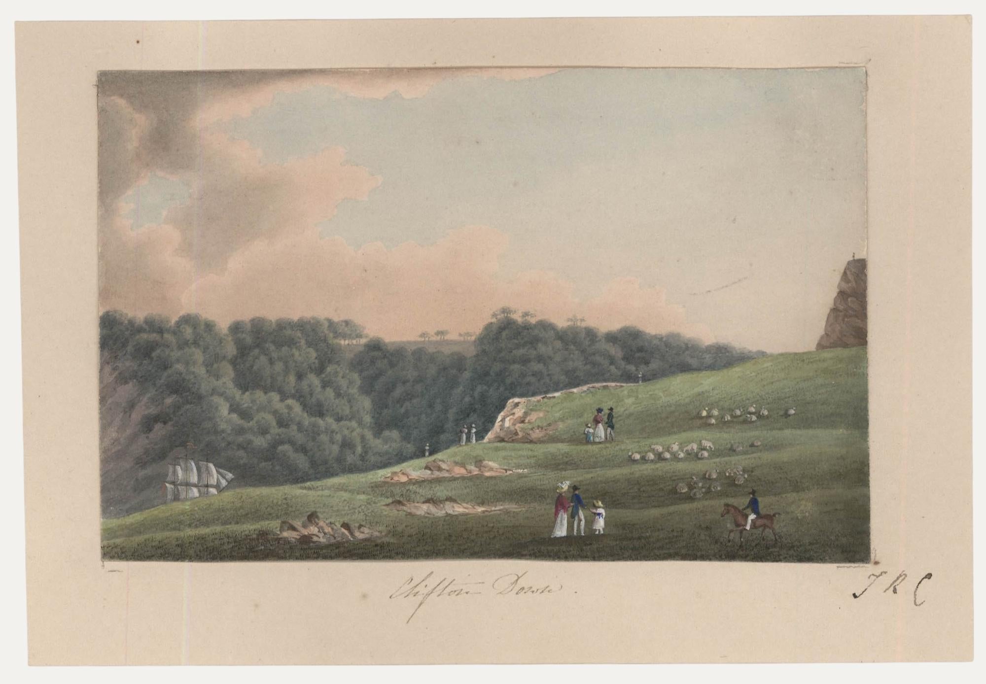 Thomas Charleton (1756-1849) - Aquarelle, Clifton Downing