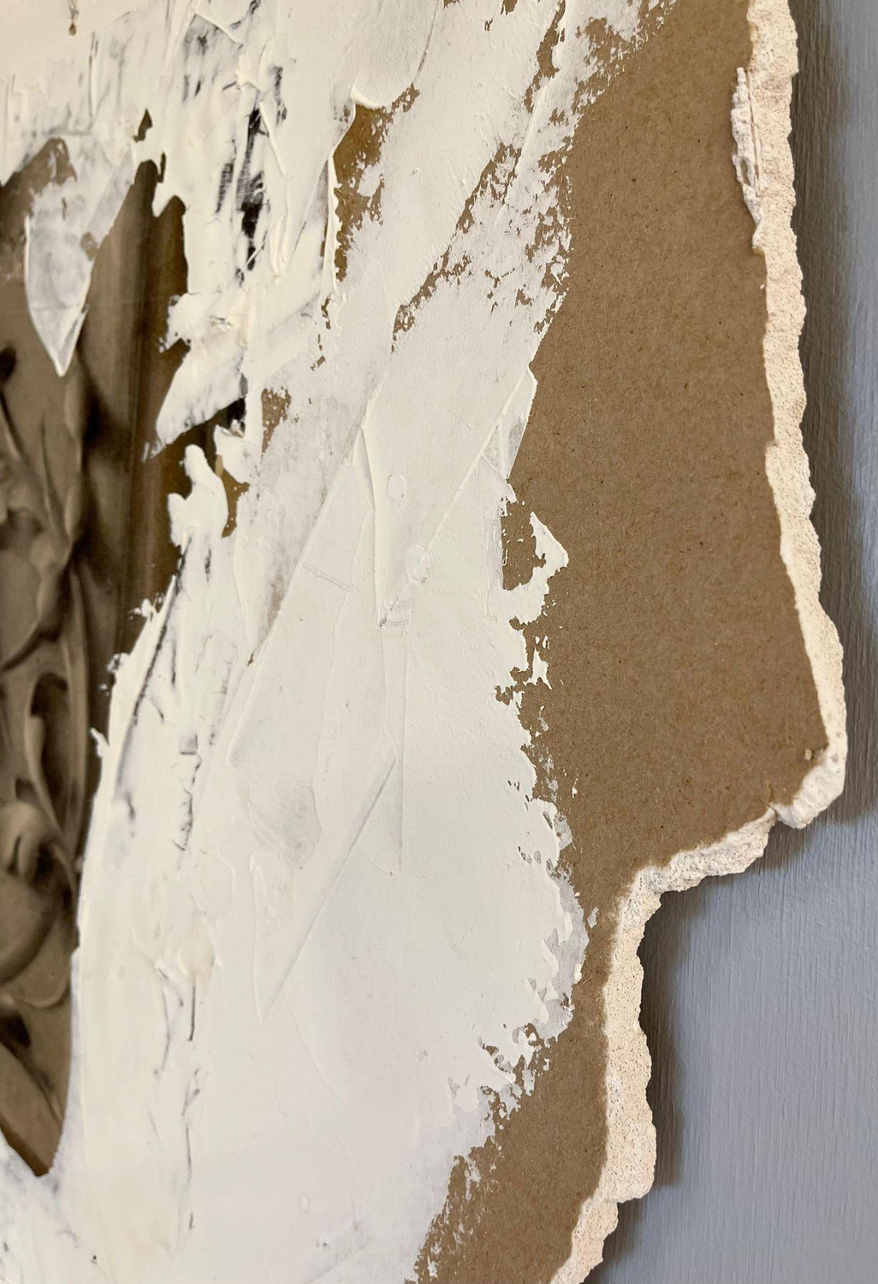 Paire de fragments de murs architecturaux peints à la main, plâtre, italien, vénitien en vente 4