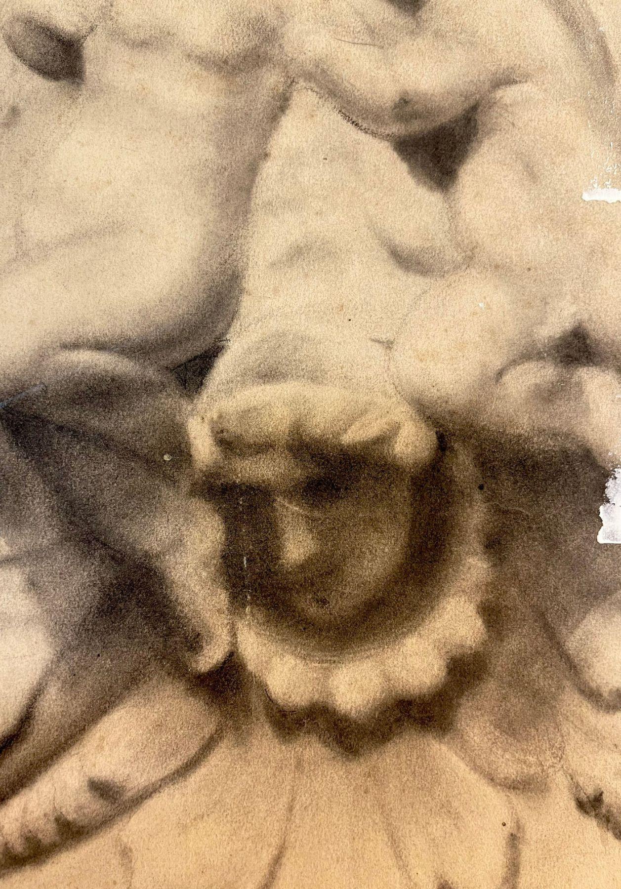 Paire de fragments de murs architecturaux peints à la main, plâtre, italien, vénitien en vente 5