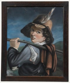 Framed Late 19th Century Pastel - A Young Traveller
