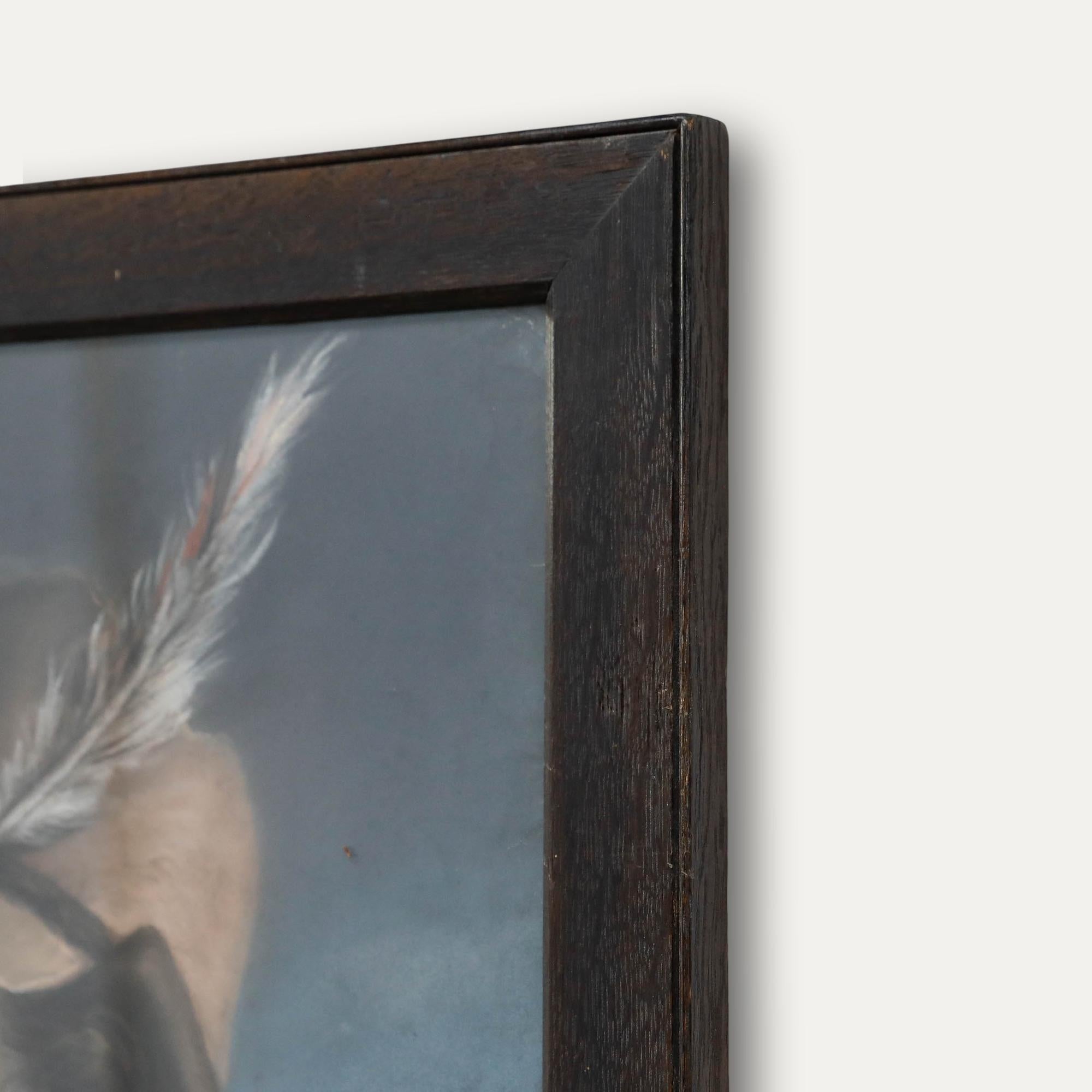 Pastel encadré de la fin du 19e siècle - Un jeune voyageur en vente 1