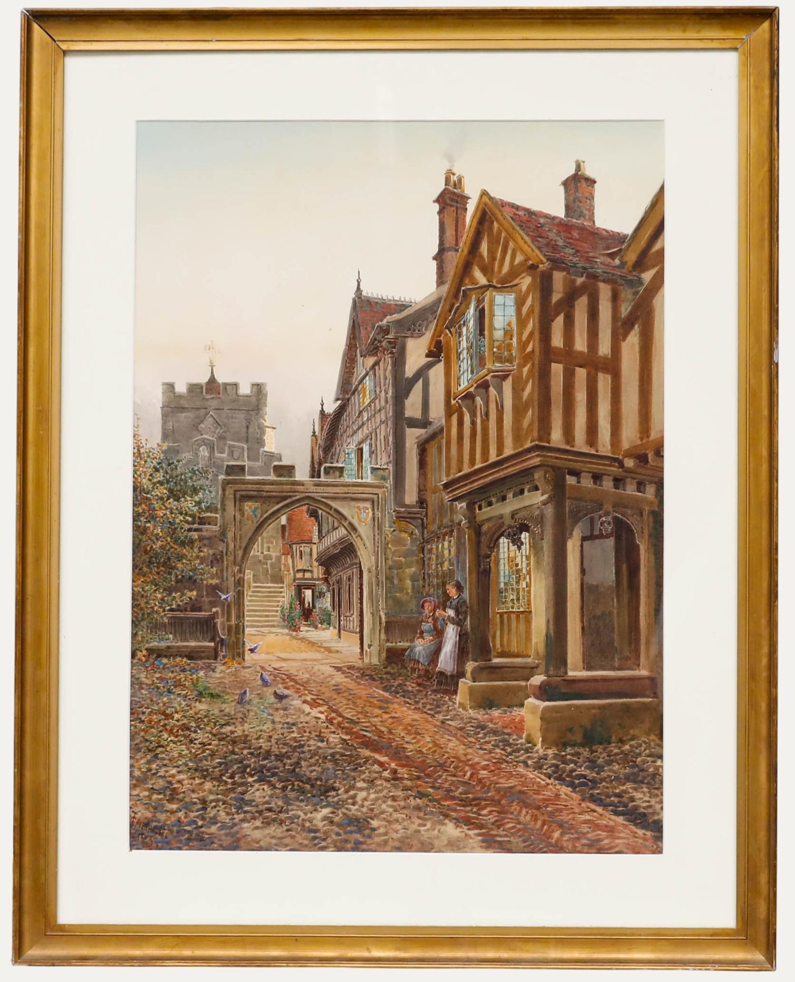 Thomas Greenhalgh (1848-1906) - 1883 Aquarelle, Hôpital de Leicester Warwick