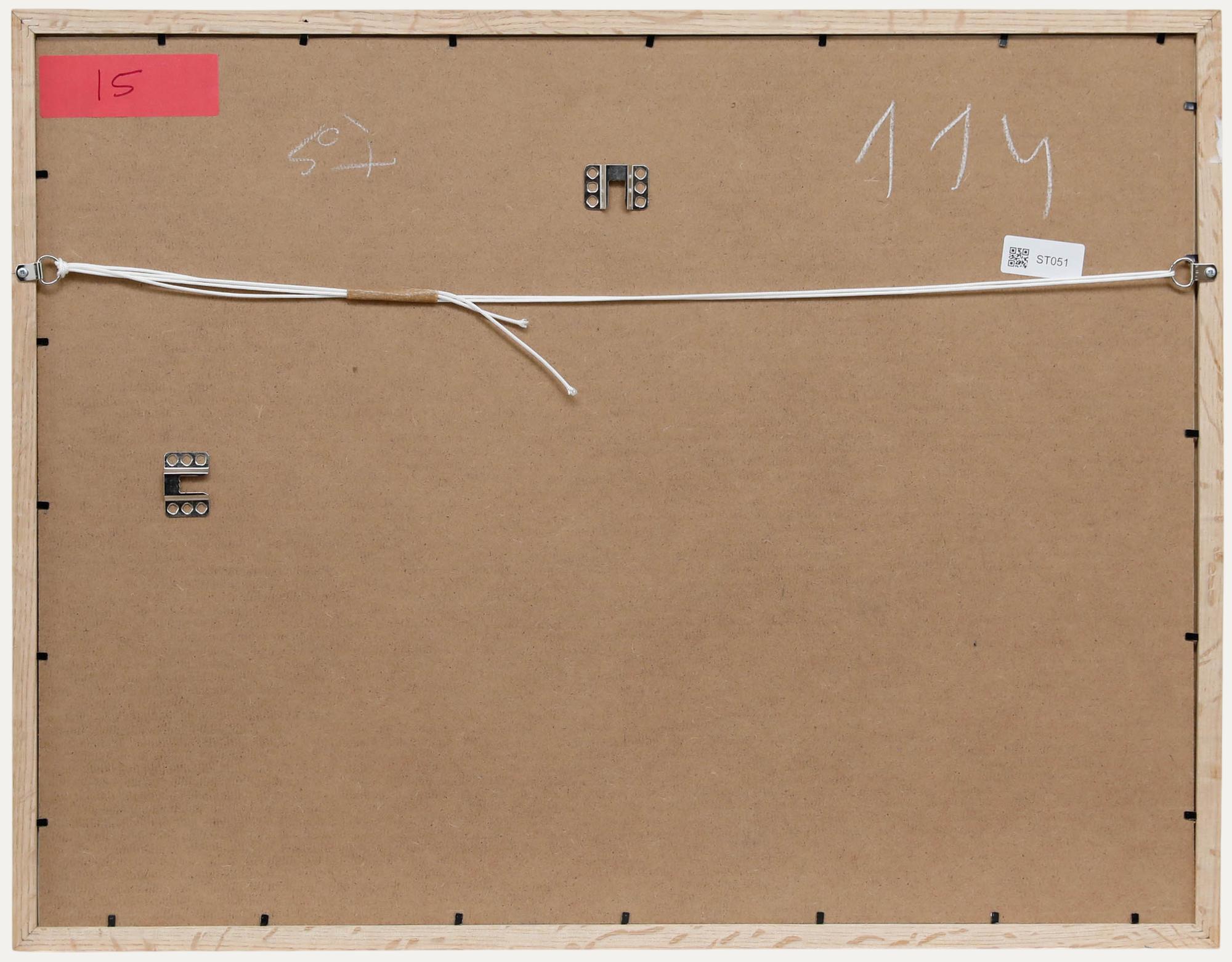 Christian Julia (1921-1991) - Disegno a carboncino della metà del XX secolo, Macchine agricole - Landscape Art Beige di Unknown