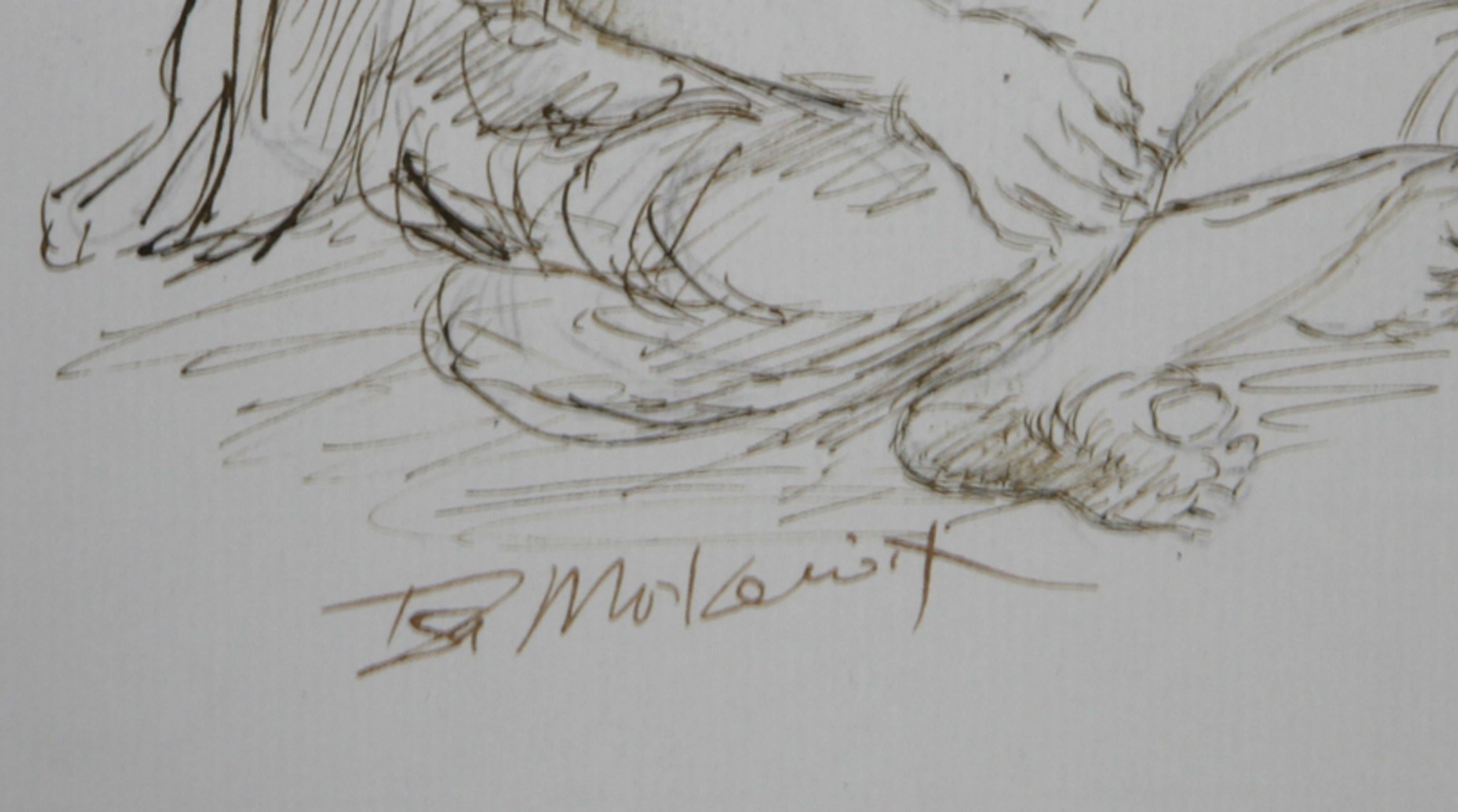 Child - II, Modern Ink on Paper by Ira Moskowitz For Sale 1