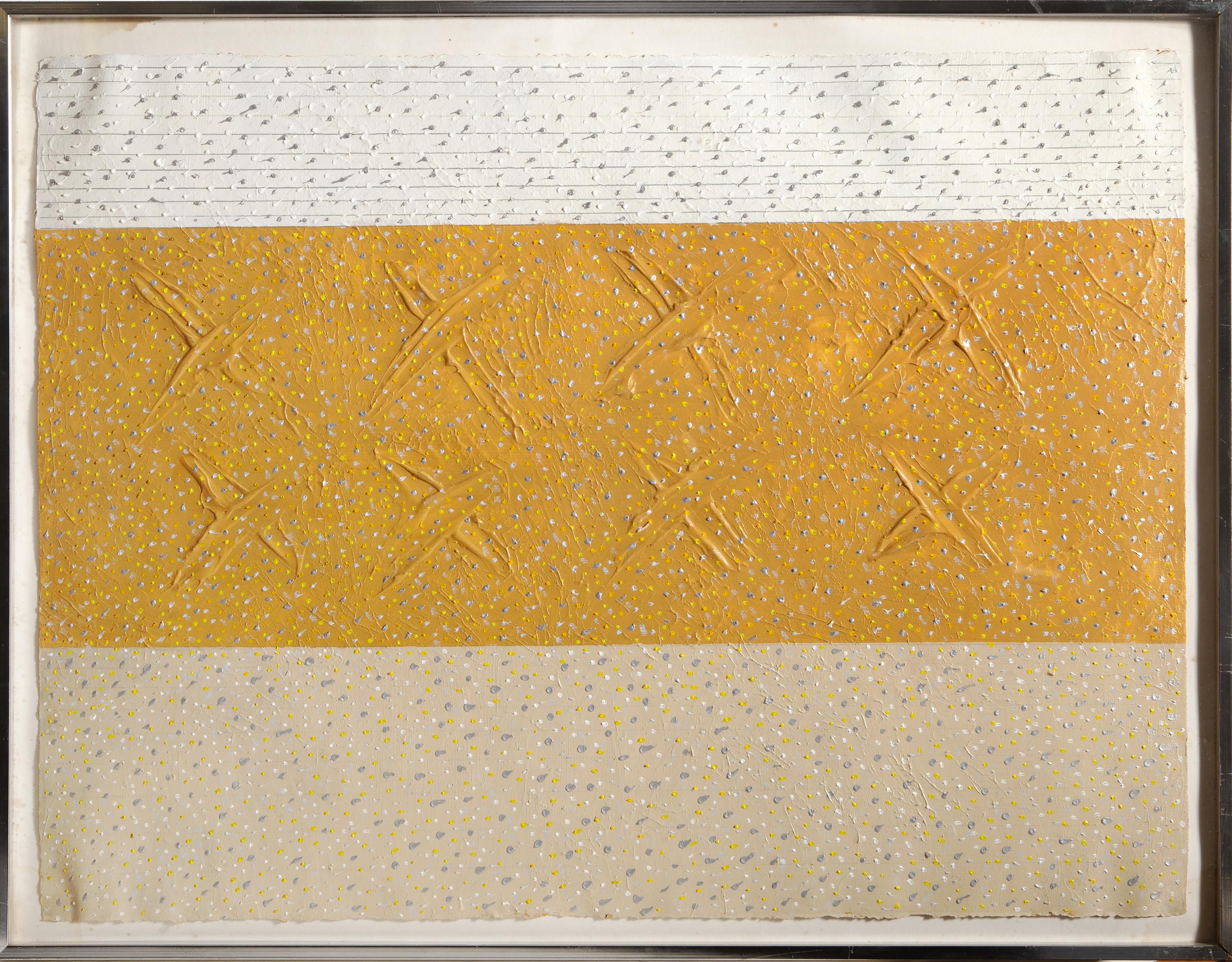 Seena Donneson, American (1924 - ) -  Abstract Composition, Medium: Acrylic on Paper, Size: 22.25 x 30 in. (56.52 x 76.2 cm), Frame Size: 24.75 x 32.25 inches 