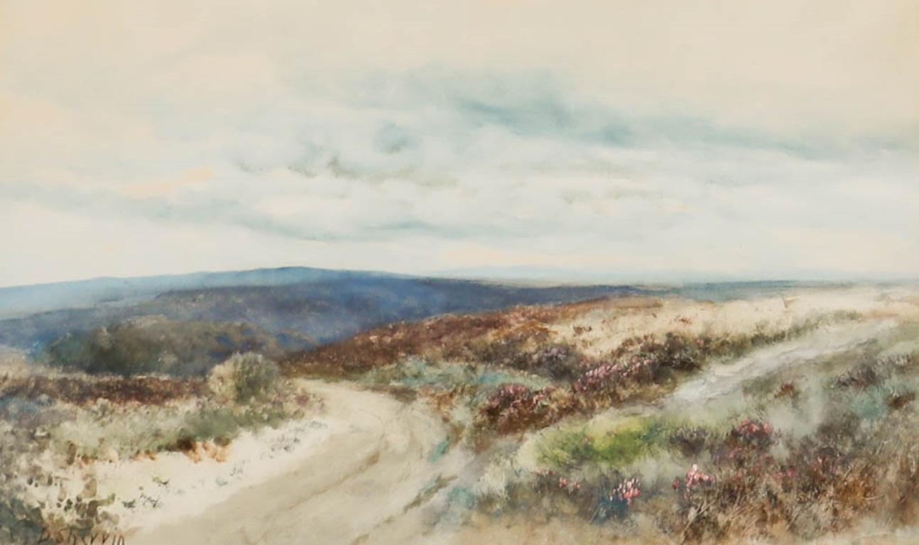 Reginald Daniel Sherrin (1891-1971) - Acquerello, Sentiero di brughiera con erica in vendita 1