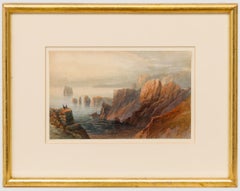 Atrib. Thomas Hart FSA (1830-1916) - Acuarela enmarcada, Bahía de San Magnus
