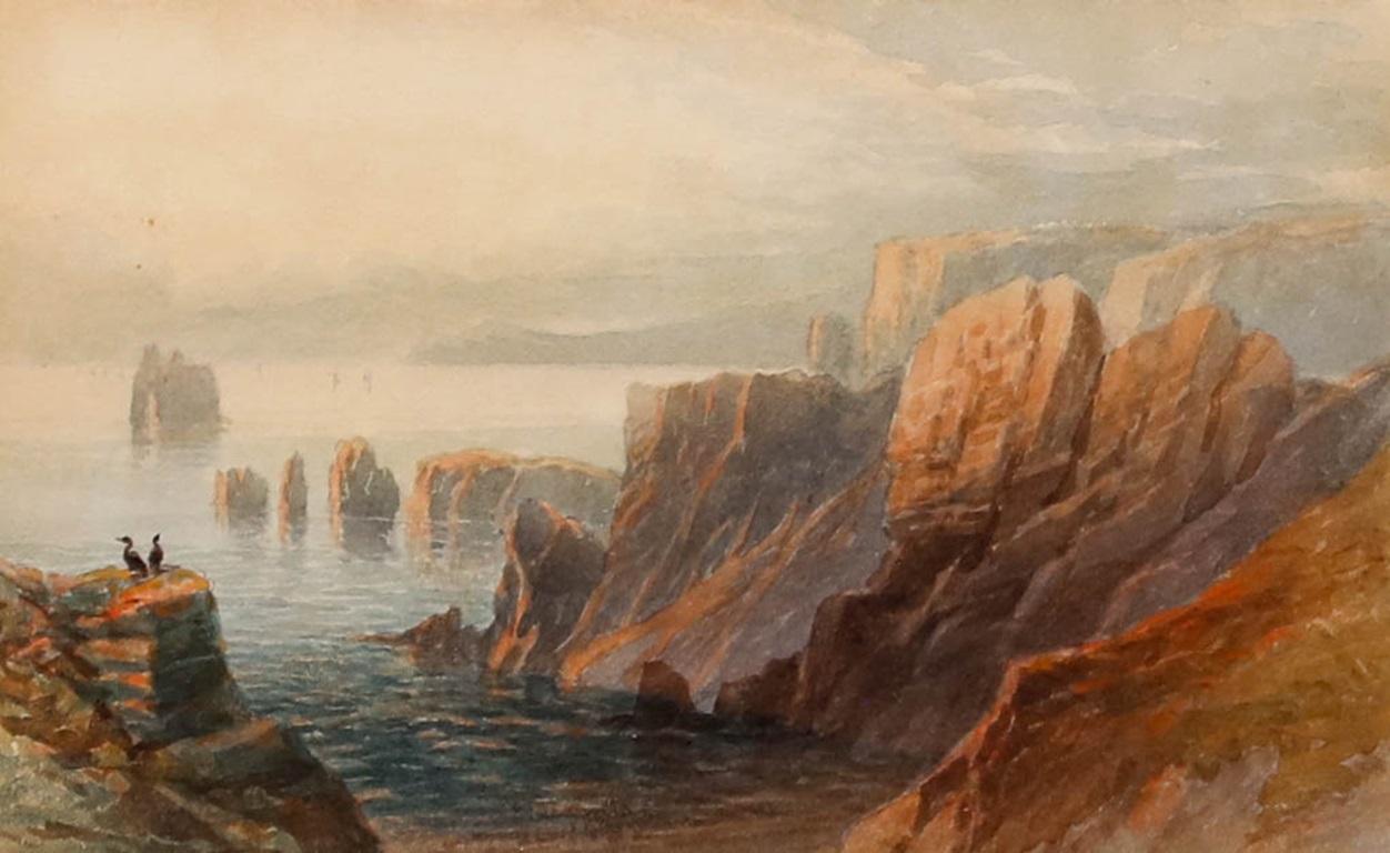 Attribut. Thomas Hart FSA (1830-1916) - Gerahmtes Aquarell, St. Magnus Bay im Angebot 1