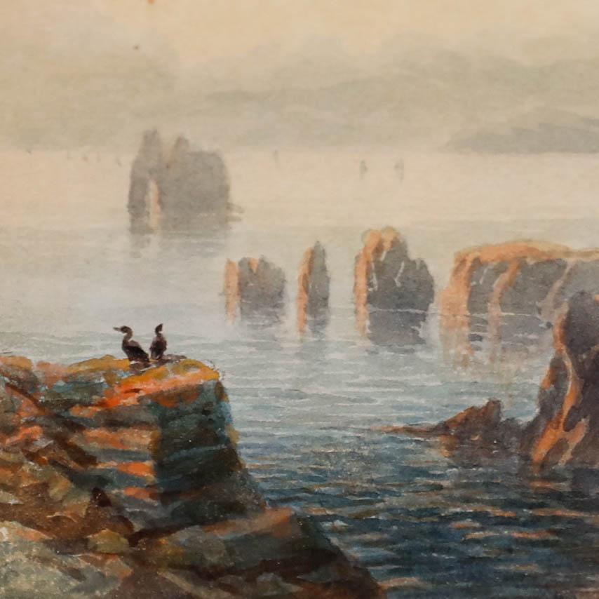 Attribut. Thomas Hart FSA (1830-1916) - Gerahmtes Aquarell, St. Magnus Bay im Angebot 3