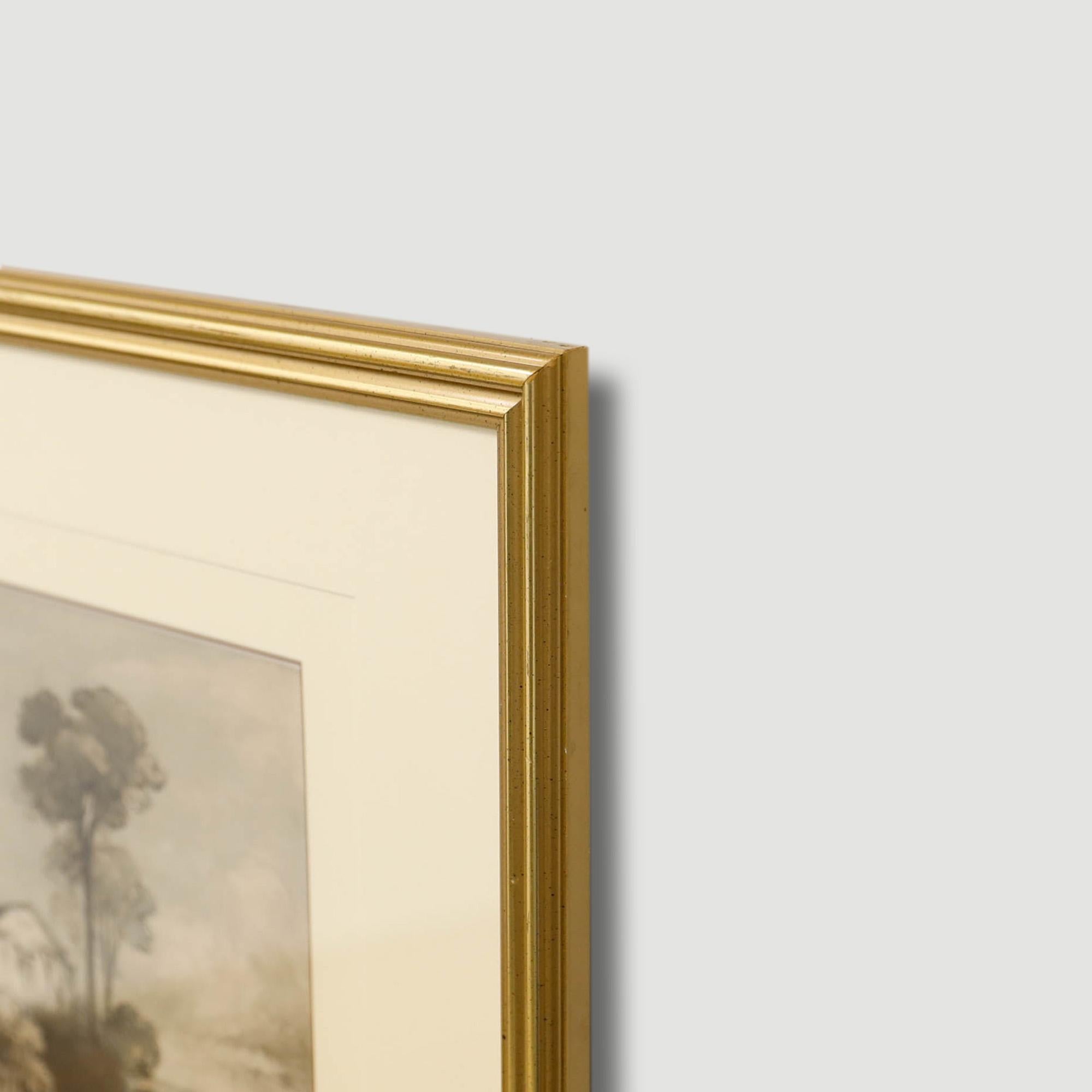 Attribué. James Robertson - Aquarelle encadrée du XIXe siècle, Une maison de campagne en vente 4