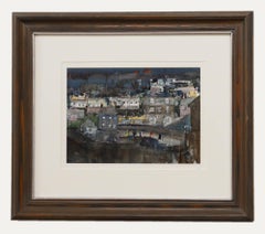 Brian Jones - Acuarela contemporánea enmarcada, Port Isaac, Cornualles