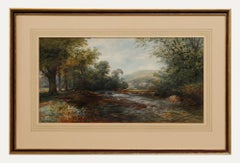 A. Fisher - Framed Late 19th Century Watercolour, The Wye at Rhayader