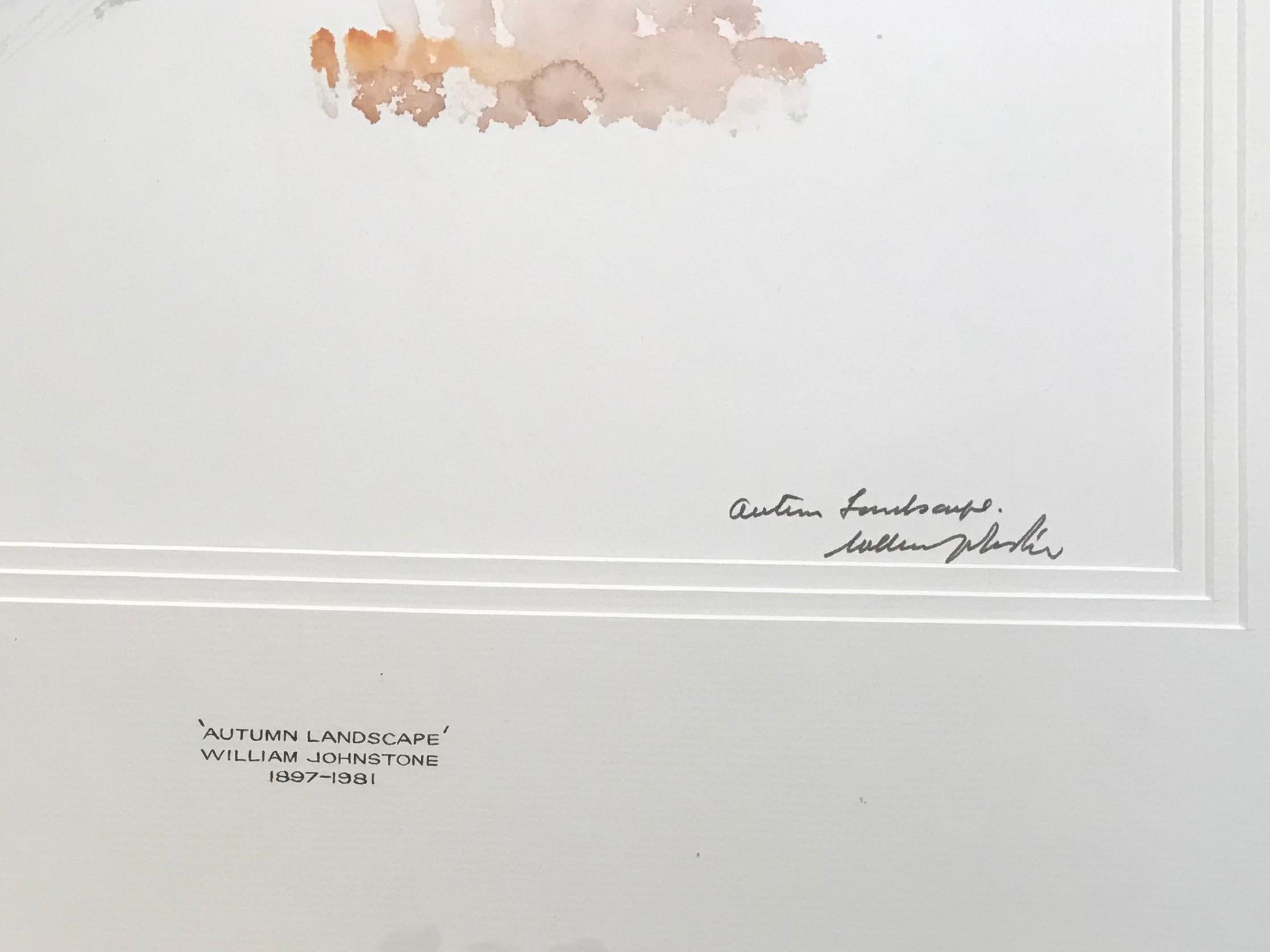 William Johnstone, Paesaggio d'autunno, 1970 in vendita 3