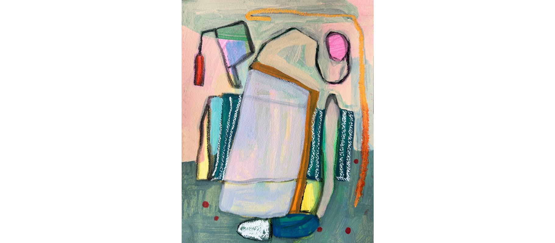 Study 4, Acrylic and Pastel on Paper Drawing by Rebekah Andrade, 2024