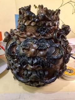 Jarrón grande, gres de Jeffry Mitchell, 2017