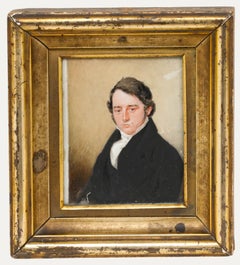 Miniature 19th Century Watercolour - Victorian Gentleman
