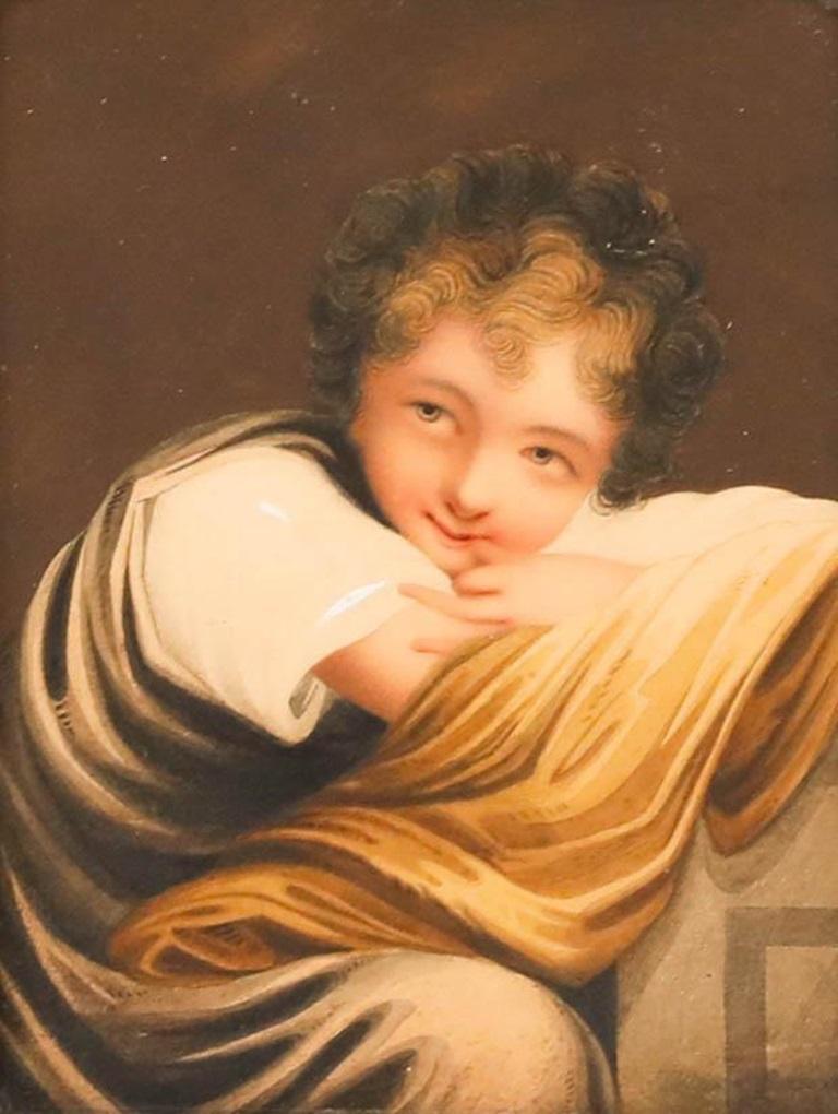H. Harding - Acquerello in miniatura del 1821, La ragazza furba in vendita 1