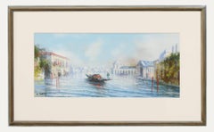 Maria Gianni (1873-1956) - Gerahmte Gouache, Gondel auf dem Lido