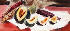 Nature morte aux fruits, aquarelle impressionniste par Eve Nethercott