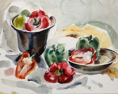 Natura morta, acquerello impressionista di Eve Nethercott