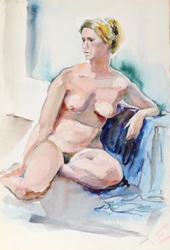 Akt (Carol Kirshenbaum), impressionistisches Aquarell von Eve Nethercott