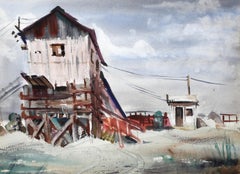 Trap Rock, Haverstraw, impressionistisches Aquarell von Eve Nethercott