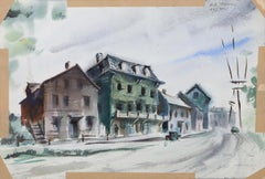 Peck Slip, Impressionist Watercolor by Eve Nethercott