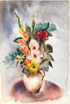 Flowers, Impressionist Watercolor by Eve Nethercott