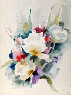Flowers, aquarelle impressionniste d'Eve Nethercott