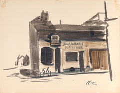 Autun, Impressionistisches Aquarell von Eve Nethercott