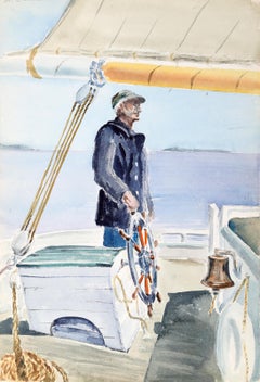 Érudite du Maine, aquarelle impressionniste d'Eve Nethercott