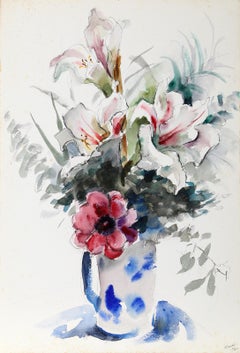 Flowers, Impressionist Watercolor by Eve Nethercott