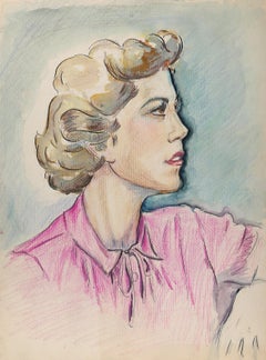 Ruth Kraker, Impressionistisches Aquarell von Eve Nethercott
