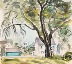 Rockport, impressionistisches Aquarell von Eve Nethercott