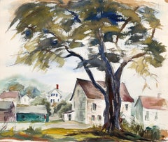 Rockport, impressionistisches Aquarell von Eve Nethercott