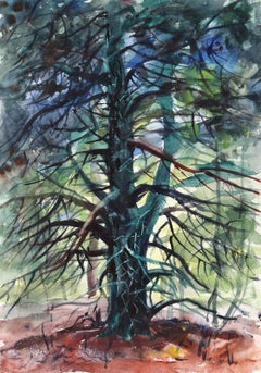 Baum, impressionistisches Aquarell von Eve Nethercott