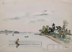 Fin de l'été, aquarelle impressionniste d'Eve Nethercott