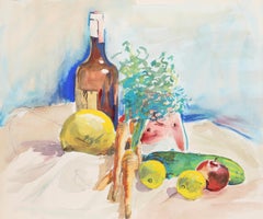Nature morte aux carottes, aquarelle impressionniste d'Eve Nethercott
