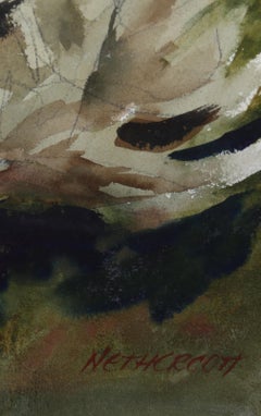 Stillleben mit Korn, impressionistisches Aquarell von Eve Nethercott