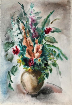 Flowers, Impressionist Watercolor by Eve Nethercott
