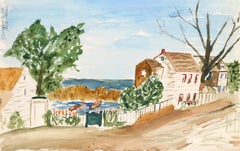 Rockport, impressionistisches Aquarell von Eve Nethercott