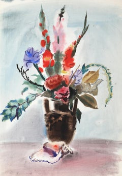 Flowers, Impressionist Watercolor by Eve Nethercott