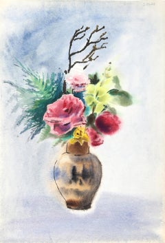 Flowers, Impressionist Watercolor by Eve Nethercott
