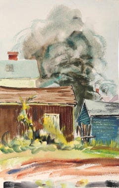 Rockport, impressionistisches Aquarell von Eve Nethercott