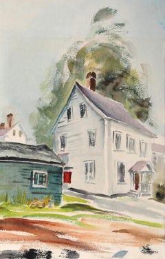 Rockport, impressionistisches Aquarell von Eve Nethercott