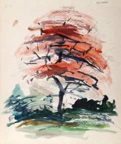 Tree, Impressionist Watercolor by Eve Nethercott