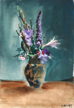 Flowers, Impressionist Watercolor by Eve Nethercott