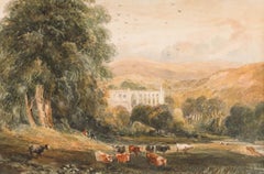 David Cox Jr ARWS (1809-1885) - 1851 Acquerello, Abbazia di Bouloton