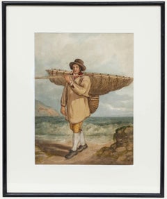 Antique 19th Century Watercolour - Oyster Catcher