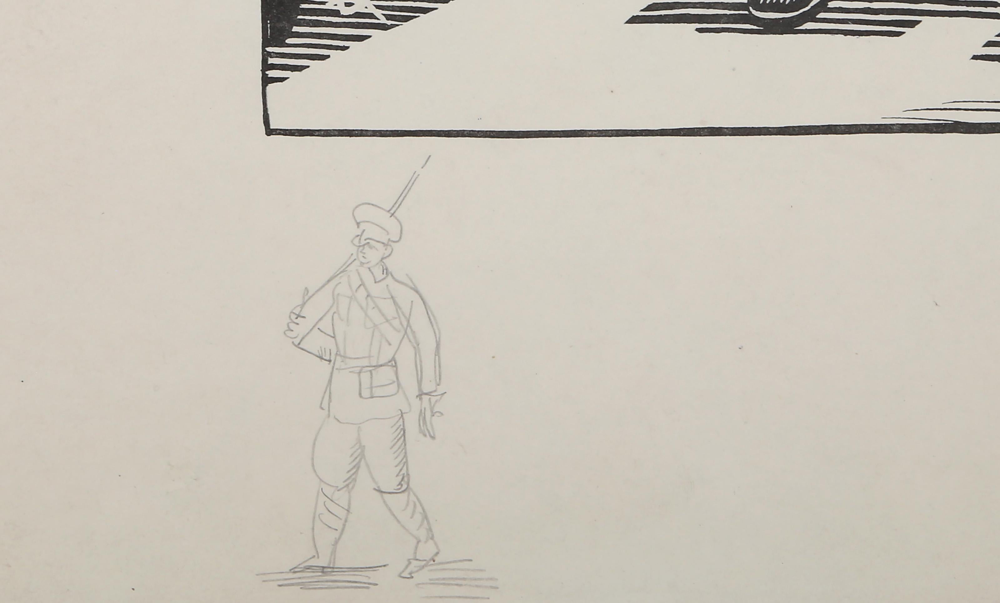 Tirez les Premiers, Messieurs les Français - Impressionist Woodcut by Raoul Dufy For Sale 2